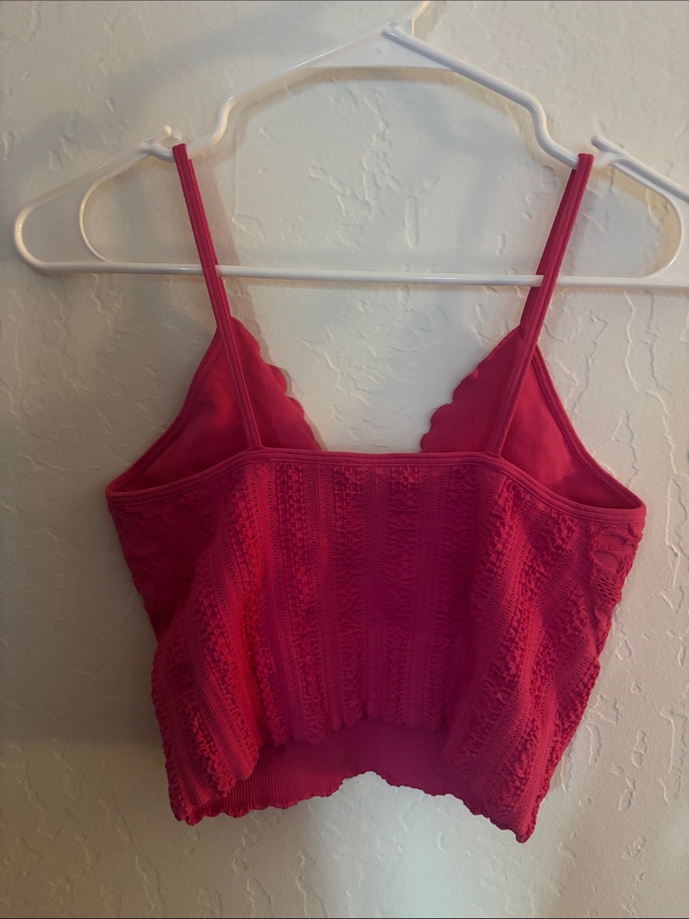 Nikibiki Bright Pink Lace V-Neck Crop Top - Picture 4 of 4